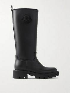 You'll start to look forward to rainy days for the chance to wear Moncler's 'Kickstream' knee boots. Made in Italy from waterproof PVC, they have durable rubber-lug soles and toggle-fastening shell panels along the top to secure the fit. Moncler Women, Boot Pumps, Flat Sneakers, Ski Wear, Rainy Days, Manolo Blahnik, Boot Shoes Women, Knee High Boots, Fashion Watches