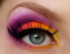 Smokey Eyeshadow Looks, Sunset Makeup, Yellow Makeup, Bright Eyeshadow, Smokey Eyeshadow, Cruelty Free Makeup, Natural Eye Makeup, Makeup Geek