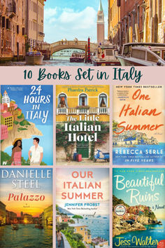 books set in italy with the title'10 books set in italy'on them