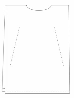 the front and back side of a white paper bag with a line drawn across it