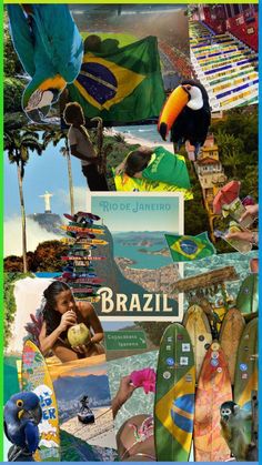 a collage of different pictures with the words brazil