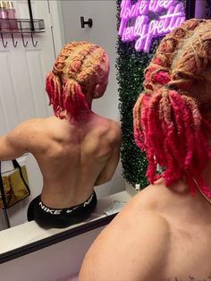 @iamjtsunami Locstyles blonde to pink ombré barrel twist locs, #locs, #jasontsunami, #blondelocs, #blackmenwithblondehair, #blondehair, #iamjtsunami, #hairideas #tsuskii #jasontsunami #contentcreator , #ombreloc , #barreltwist Barrel Twist Locs, Blonde To Pink Ombre, Twist Locs, Dyed Dreads, Pink Dreads, Barrel Twist, Boys Colored Hair, Dread Hairstyles For Men, Mens Haircuts Short Hair