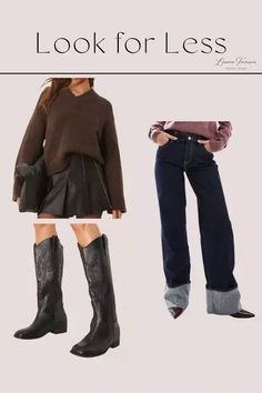 How to style wide leg jeans for fall! Featuring the coolest denim and cowboy boots! #LTKFindsUnder100 #LTKMidsize #LTKSeasonal Wide Leg Jeans For Fall, How To Style Wide Leg Jeans, Jeans For Fall, Style Wide Leg Jeans, Casual Fall Outfit, Fall Inspiration, Autumn Activities, Casual Fall Outfits, Turn Up