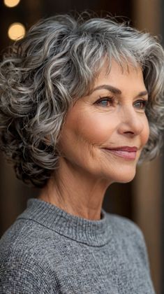 Transform Your Look with Frosted Curly Hair Hairstyles for Women Over 50 👸 Pixie Haircut Hairstyles, Grey Pixie Haircut, Curly Hair Hairstyles, Grey Curly Hair, Flattering Hairstyles, Timeless Looks, Seamless Hair Extensions, Hair Textures, Hairstyles For Women Over 50