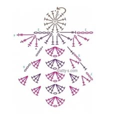 an image of a cross stitch pattern with many different types of umbrellas and arrows