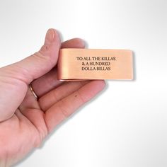 hand holding copper money clip with black text Work Smarter Not Harder, Smarter Not Harder, Basketball Clothes, Money Clips, Text Overlay, The Fold, Work Smarter, Base Metal, Mock Up