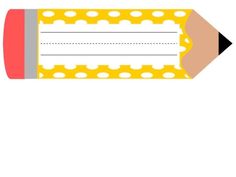 a yellow pencil with white dots on it and a blank paper underneath the eraser