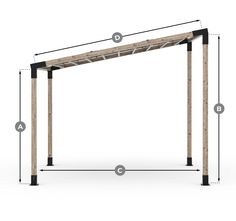 the measurements for an outdoor pergolan