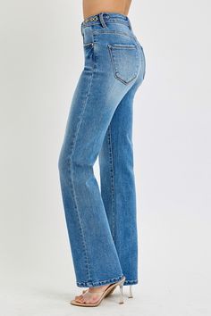 Elevate your wardrobe with our Sculpt & Shape High-Rise Straight Jeans, designed to enhance your silhouette while providing maximum comfort. Perfect for all-day wear, these jeans feature a tummy control high-rise waistband that smooths and supports, giving you confidence with every step. Key Features: Rise: 10 1/2" - Offers a flattering fit that sits comfortably at the natural waist. Inseam: 32 1/2" in size 3/26 - Designed for versatility, these jeans can be paired with anything from casual tees Inner Confidence, Mid Rise Flare Jeans, Casual Tees, British Indian, Pitcairn Islands, Trouser Jeans, Guinea Bissau, Feel Confident, Straight Jeans