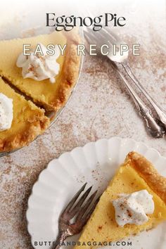 A slice of eggnog pie.