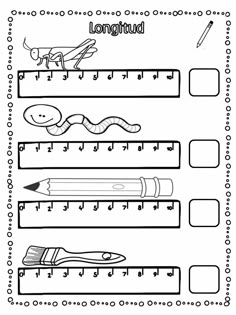 the worksheet for measuring lines and numbers