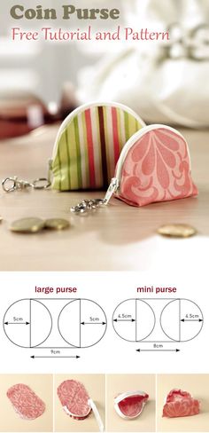 coin purse sewing pattern with instructions