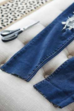 DIY: How To Cut The Hem Off Jeans | Red White & Denim