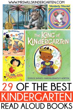 two children's books with the title 29 of the best kindergarten read alouds