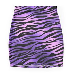 Super stretchy and durable polyester mini skirt. Vibrant, high-quality sublimation print across the front and back. Size range XXS-2XL. This design is available on home décor, phone cases, stickers, notebooks, accessories, shirts and more. Contact me at colorflowcreations@ if you wish to have this design on another product or have special requests for other colors or designs. See more of my creations or follow me at and Purple Mini Skirt, Phone Cases Stickers, Tiger Stripes, Skirts For Sale, Home Décor, Other Colors, Sublimation Printing, Mini Skirt, Animal Print