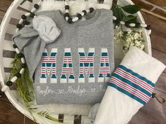 🌸 **Custom Embroidered MAMA Apparel - Choose Your Style and Fabric 🌸 Elevate your style with our personalized embroidered shirts and sweatshirts! Each piece is carefully crafted to make you feel special. Here's what you can choose: 🌟 **Style Options 1. **Jerzees Sweatshirt Cozy up in warmth with our Jerzees sweatshirt - perfect for chilly days! 2. **Comfort Colors Sweatshirt Experience ultimate comfort with our Comfort Colors sweatshirt - a blend of style and softness! 3. **Comfort Colors T-shirt Stay cool and stylish with our Comfort Colors t-shirt - ideal for any casual occasion! 🎨 **We supply the hospital blanket - no need to send us one. 🌈 **Appliqued Names Customize your shirt or sweatshirt with your favorite name! Choose from popular options like: - MAMA - Grandma - MIMI - NANA Baby Art Crafts, Hospital Blankets, Mom Brain, Mommy Outfits, Matching Mom, Mommy Goals, Baby Necessities, Comfort Colors Sweatshirt, Baby Keepsake