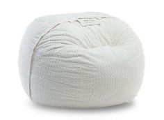 a white bean bag chair on a white background