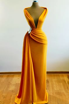 Satin Evening Dress, 2021 Prom Dresses, Prom Dresses Yellow, Satin Evening Dresses, Glam Dresses