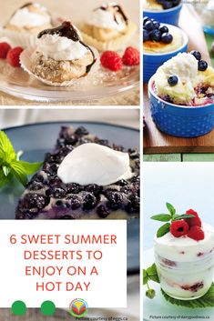 six desserts to enjoy on a hot day