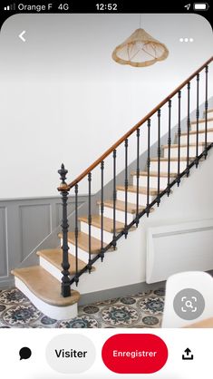 the stairs in this house are painted white