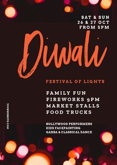 the festival poster for diwali