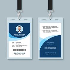 Simple And Clean Employee Id Card Design Template | Diseño throughout Company Id Card Design Template