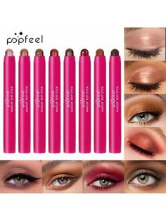 Don't miss this hot deal on SHEIN! Save big on this!8pcs/Set POPFEEL Eyeshadow Pencil Set, Long-Lasting Waterproof Eye Makeup Eyeshadow Pencil, Eye Makeup, Pencil