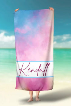 Elevate your beach game this summer with our stunning pink and blue lover tie-dye personalized name towel! Crafted from luxurious plush microfiber and backed with soft cotton terry loops, this towel promises unparalleled comfort and absorbency. Whether you're lounging by the pool or catching waves at the beach, you'll adore the softness and functionality of this towel. Beach Games, Custom Pool, Custom Pools