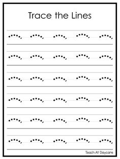 trace the lines worksheet with numbers and dots to practice handwriting skills for kids