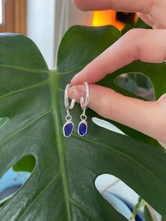 Surf Jewelry, Sea Glass Earrings, Dope Jewelry, Funky Jewelry, Jewelry Lookbook, Sea Glass Jewelry, Jewelry Inspo, Sterling Silver Hoops, Dream Jewelry