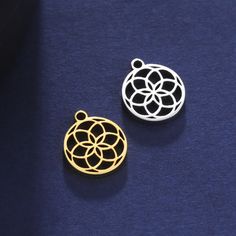 Skyrim 5pcs/lot 10mm Small Flower of Life Charms for Jewelry Making Stainless Steel Gold Color DIY Skyrim Jewelry, Yoga Pendant, Tiny Charm, Charms For Jewelry Making, Flower Of Life, Diy Pendant, Skyrim, Small Flowers, Necklace Bracelet