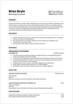 a professional resume template for an entry into the marketing assistant job, it is easy to use