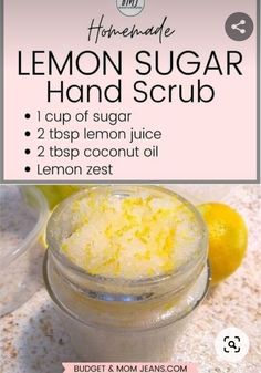 Hand Scrub Recipe, Sugar Hand Scrub, Body Scrub Homemade Recipes, Homemade Sugar Scrub, Diy Body Scrub Recipes, Diy Sugar Scrub Recipe, Salt Scrubs, Body Scrub Recipe, Sugar Scrub Homemade