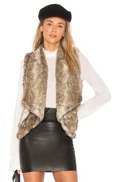 #REVOLVE Fake Fur Vest, Fur Waistcoat, Dakota Style, Open Front Vest, Designer Leather Jackets, Cupcakes And Cashmere, Faux Fur Vest, Faux Fur Vests, Cute Fall Outfits