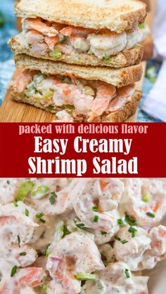 shrimp salad is loaded with delicious flavor and served on toasted bread it's easy to make