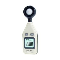 a digital thermometer with an alarm clock on it's back and white background