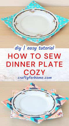 how to sew dinner plate cozy