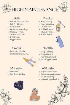 Monthly Maintenance Checklist Beauty, High Maintenance To Be Low Maintenance, High Maintenance Routine, Journal Inspiration Writing, Sleep Supplements, High Maintenance, How To Exfoliate Skin, Glow Up Tips, Body Exfoliator