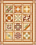 an image of a quilt with many different designs on it, including squares and rectangles