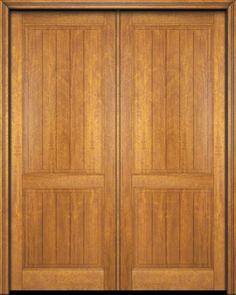 an image of two wooden doors with woodgrains on the front and side panels