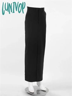 Lunivop Black Long Skirt For Women Casual Streetwear High Waist Slim Bodycon Skirts Split Out Ladies Basic Straight Maxi Skirt Fabric Type: blended Waistline: Natural Pattern Type: Solid Fit Type: Regulai Fit Silhouette: Pencil Straight Maxi Skirt, Long Skirt For Women, Black Long Skirt, Skirt Fabric, Spaghetti Strap Mini Dress, Long Skirts For Women, Skirt For Women, Floral Fit, Body Con Skirt