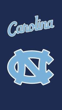 the university of north carolina logo on a blue background with the word,'carolina '