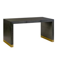 a black and gold desk on a white background