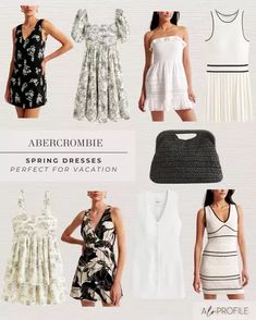 Spring Dresses : Vacation Style // Abercrombie, vacation outfit, vacay style, outfits for vacation, vacay dresses, spring dresses, spring outfits, spring style, mini dresses, floral dresses, honeymoon outfits Outfits For Vacation, Dresses Vacation, Honeymoon Outfits