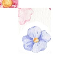 a blue flower is shown on a white background