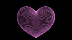 a purple heart shaped object on a black background