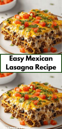 Craving a quick and satisfying meal? Our Mexican Lasagna combines savory ground beef, tortillas, and spices, making it an ideal choice for busy weeknights. This family-friendly recipe is sure to become a favorite. Easy Mexican Lasagna, Mexican Lasagna Recipe, Mexican Lasagna Recipes, Beans And Cheese, Delicious Family Dinners, Yummy Casserole Recipes, Mexican Lasagna, Dinner Rotation, Traditional Lasagna