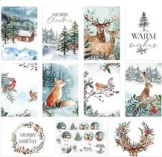 Winter Holiday Cards, Merry Christmas Watercolor, Christmas Crafts Diy Decoration, Cards With Envelopes, Diy Decoration, Christmas Greeting, Xmas Party, Christmas Crafts Diy