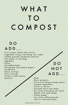 a poster with the words, what to compostt and do not advertise