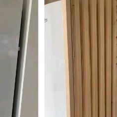 two pictures side by side, one showing the inside and outside of a refrigerator door